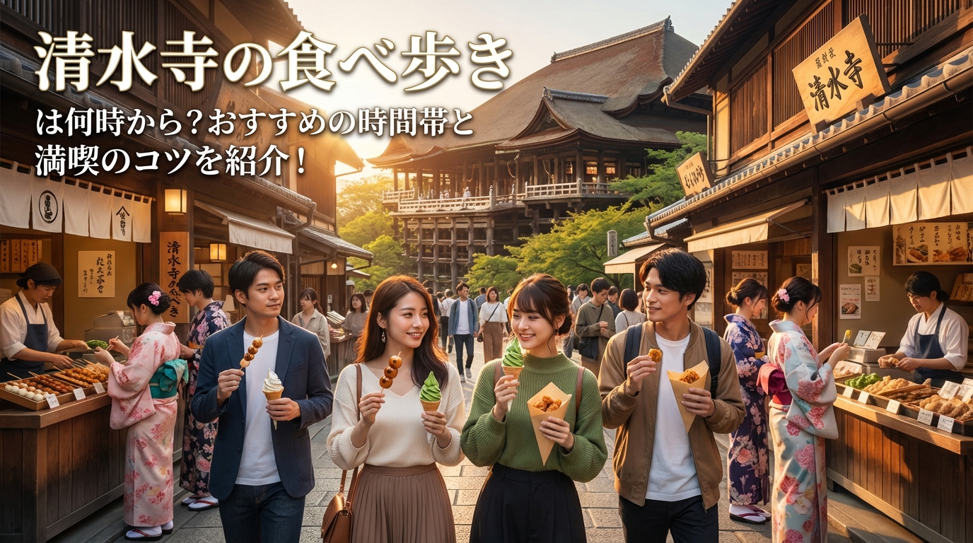 清水寺の食べ歩きは何時から？おすすめの時間帯と満喫のコツを紹介！