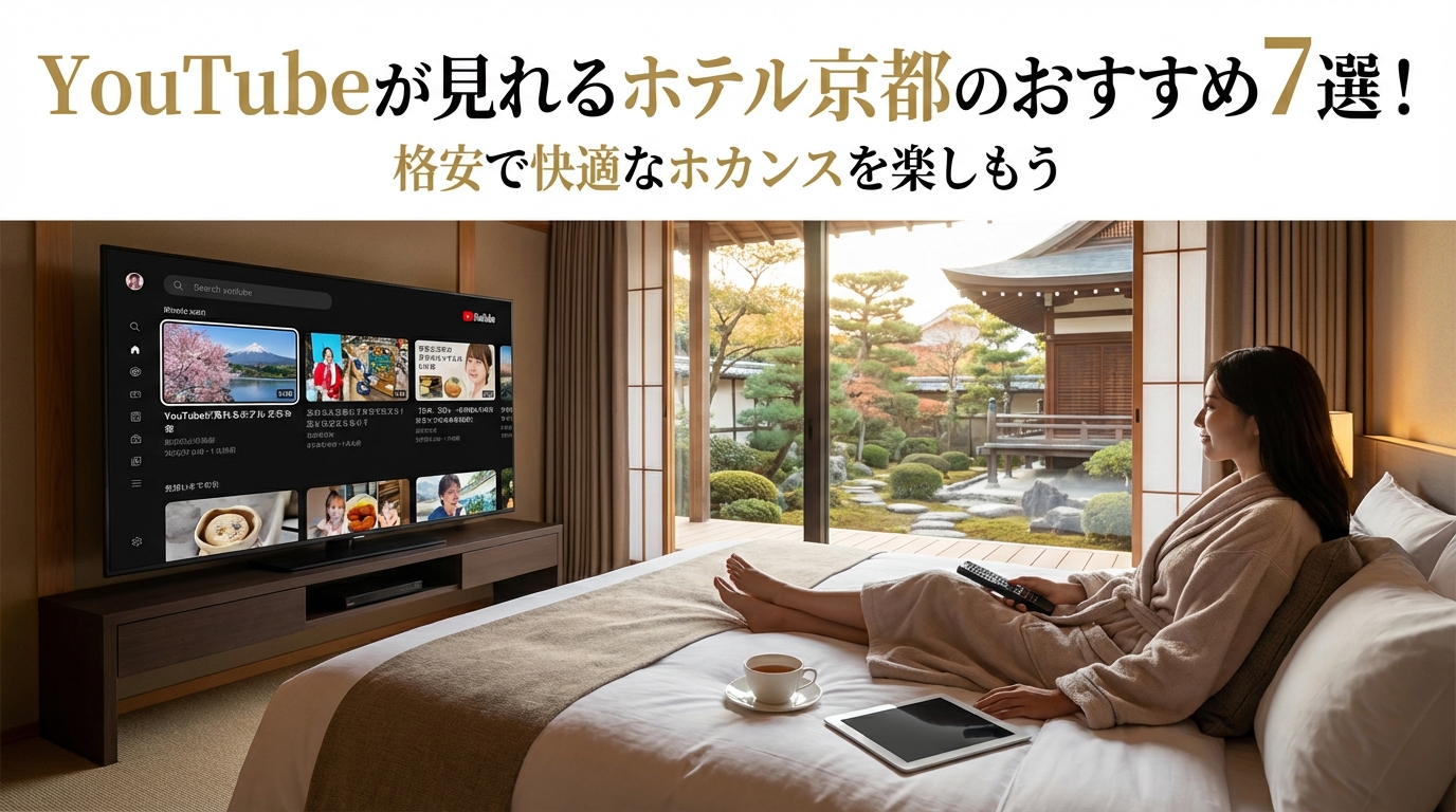 YouTubeが見れるホテル京都のおすすめ7選!格安で快適なホカンスを楽しもう