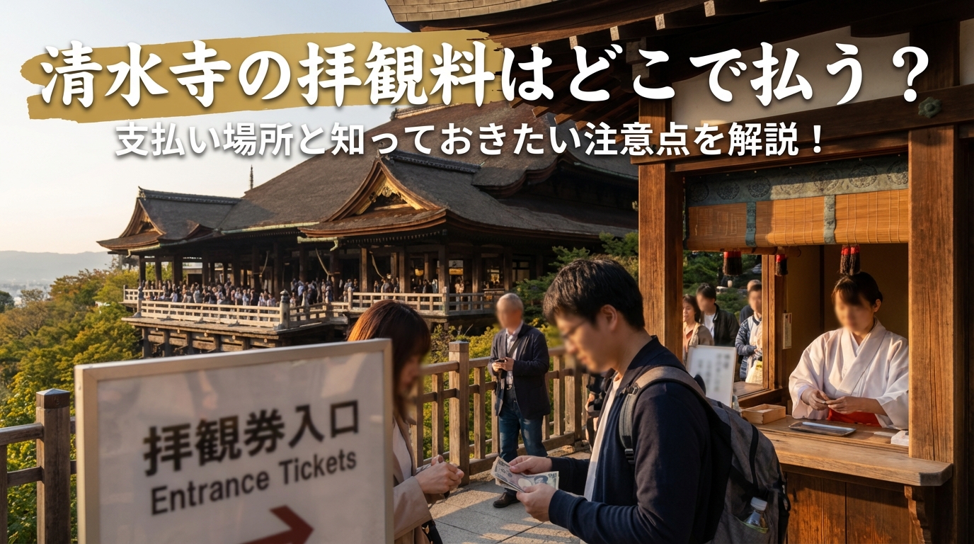 清水寺の拝観料はどこで払う?支払い場所と知っておきたい注意点を解説!