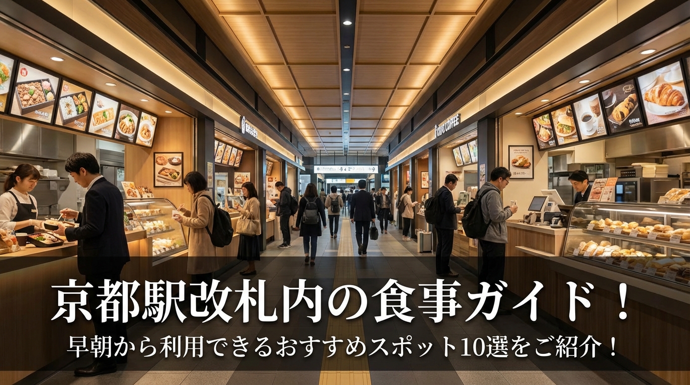 京都駅改札内の食事ガイド!早朝から利用できるおすすめスポット10選をご紹介!