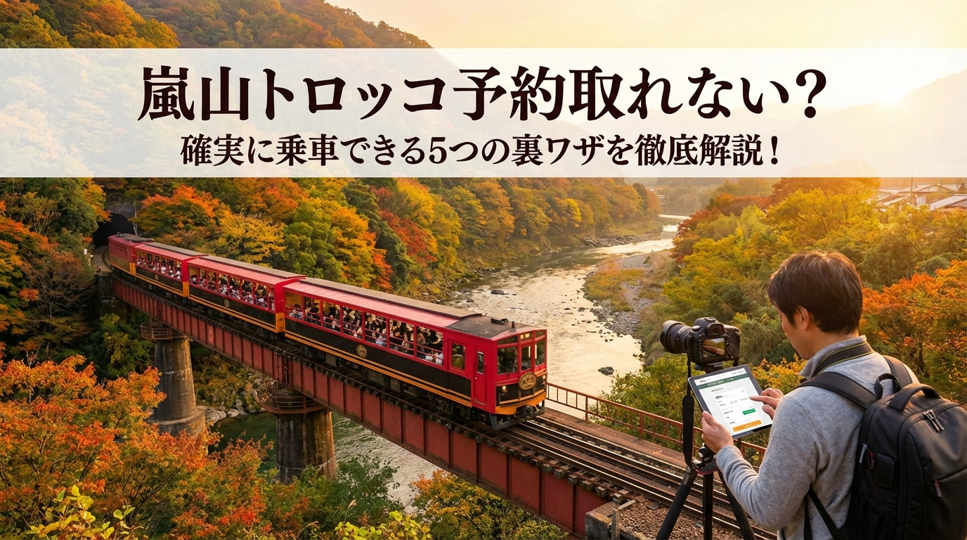 嵐山トロッコ予約取れない？確実に乗車できる5つの裏ワザを徹底解説！