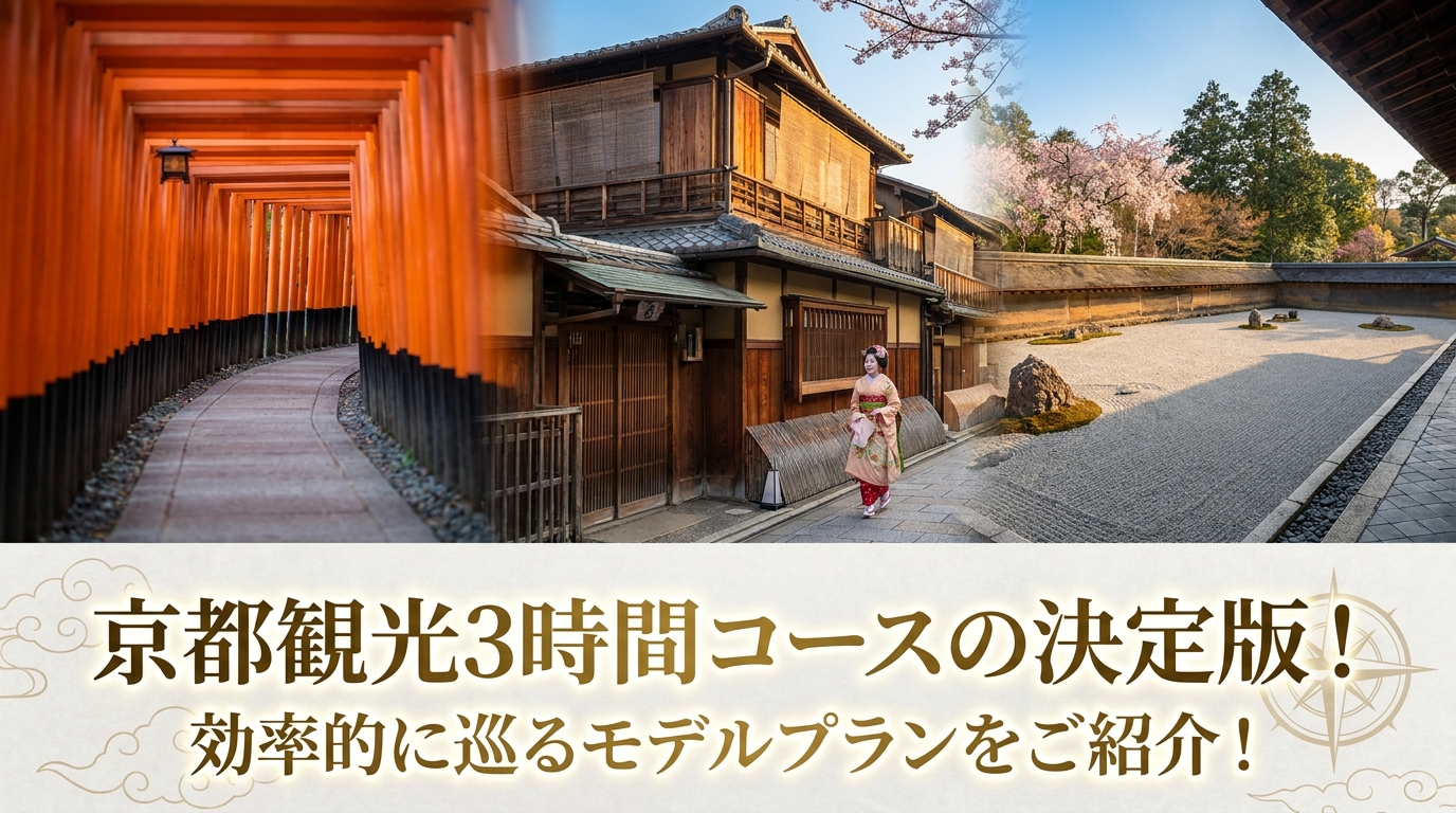 京都観光3時間コースの決定版！効率的に巡るモデルプランをご紹介！