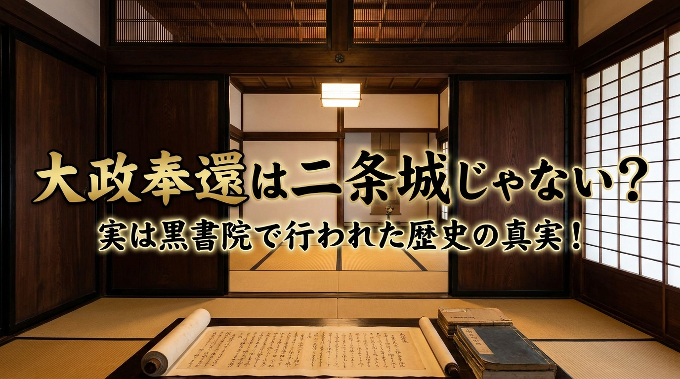 大政奉還は二条城じゃない?実は黒書院で行われた歴史の真実!