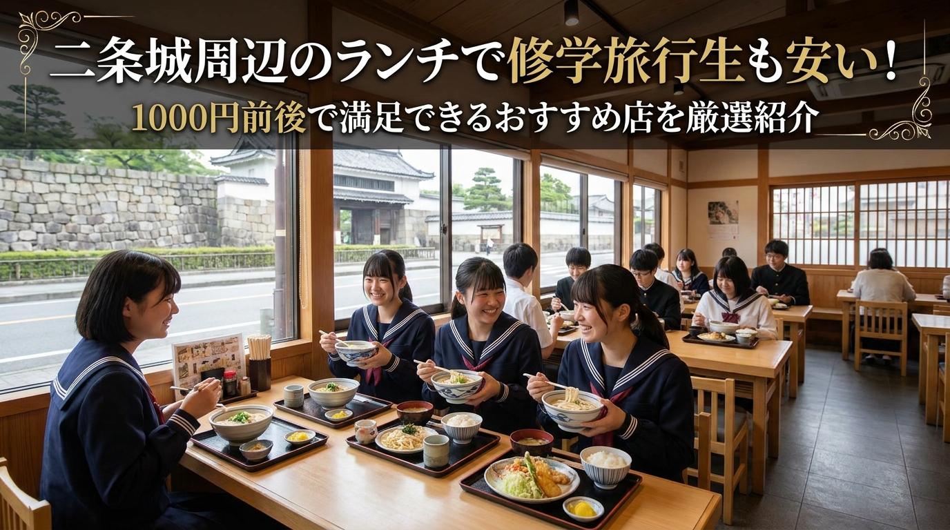 二条城周辺のランチで修学旅行生も安い！1000円前後で満足できるおすすめ店を厳選紹介
