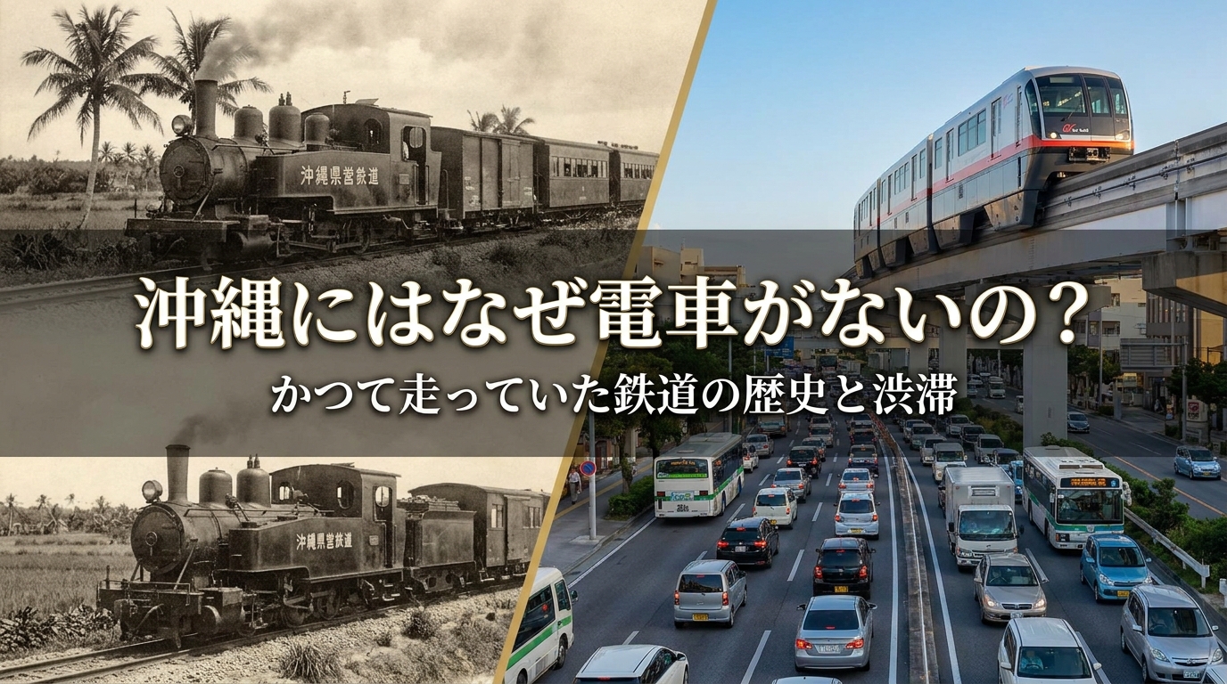 沖縄にはなぜ電車がないの?かつて走っていた鉄道の歴史と渋滞の理由とは?