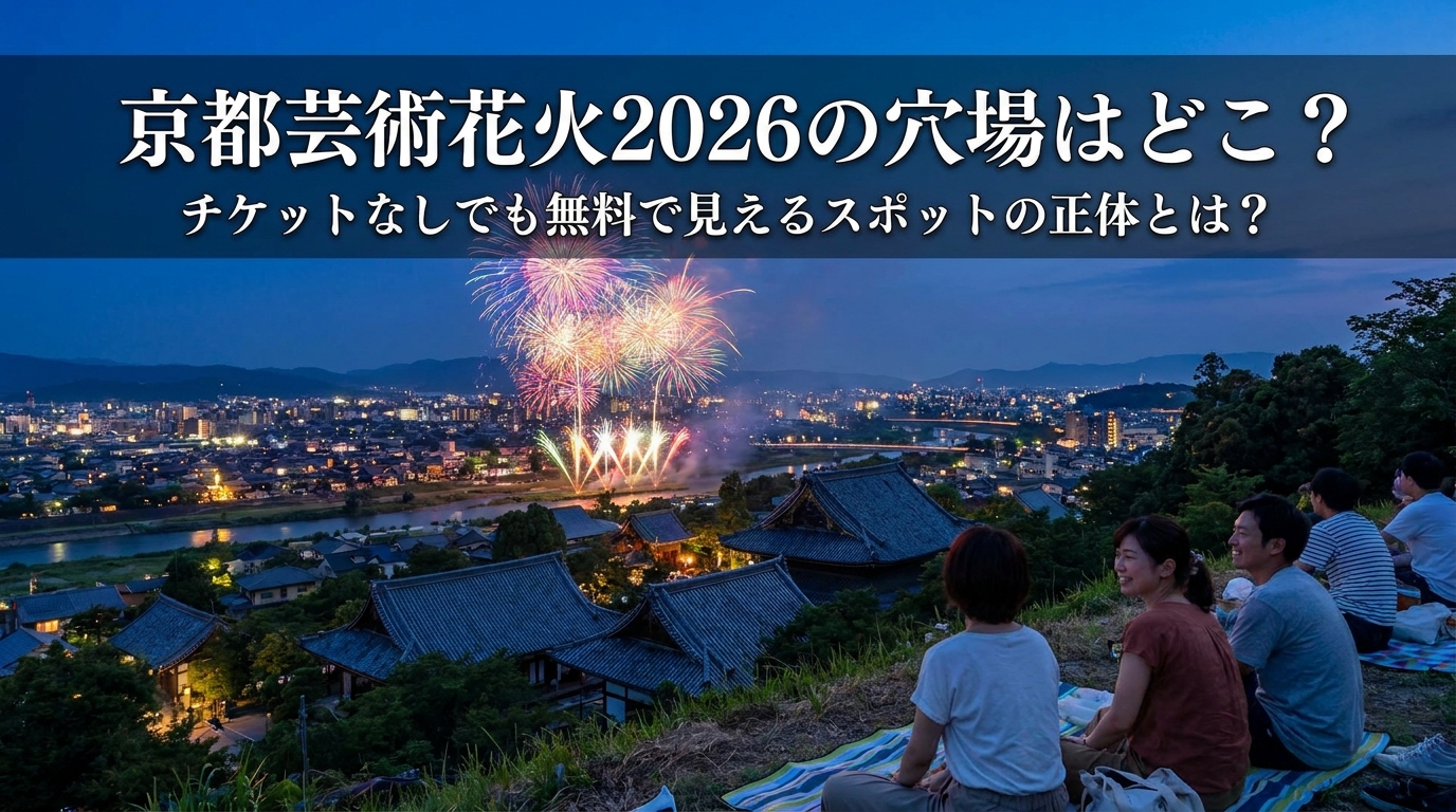 京都芸術花火2026の穴場はどこ?チケットなしでも無料で見えるスポットの正体とは?