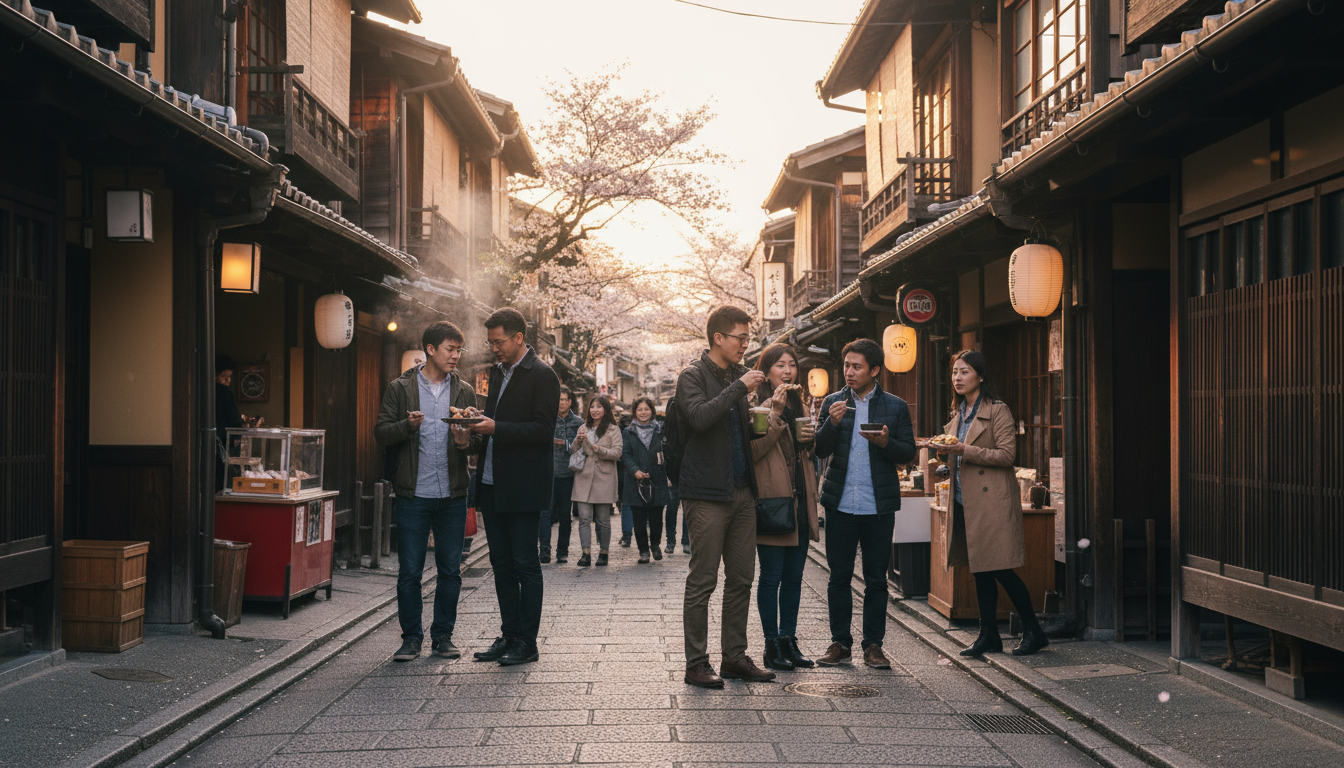 花見小路通の食べ歩きは11時〜18時が基本、混雑を避けるなら夕方がおすすめ