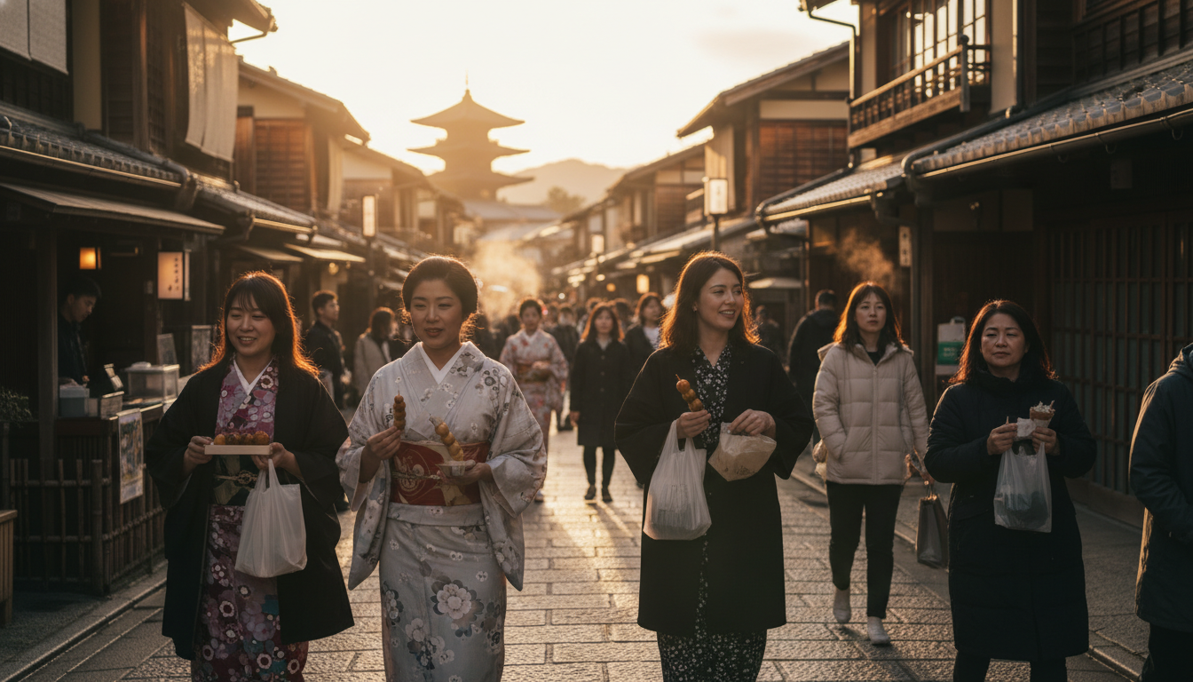 花見小路通での食べ歩きに適した時間帯を選ぶべき理由