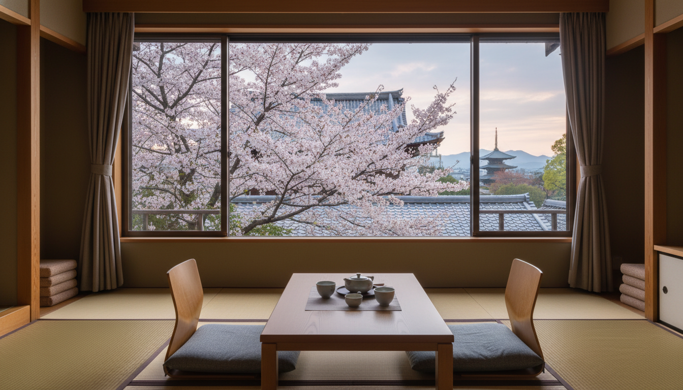 部屋から桜が見える京都の宿なら混雑知らずで贅沢なお花見ができます