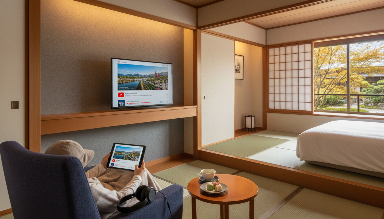 京都でYouTubeが見れるホテルは増加傾向にあります