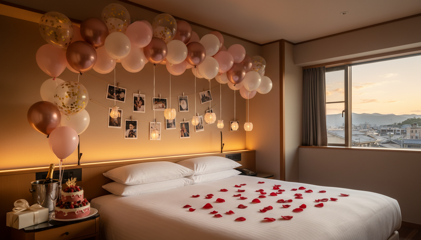 京都のホテルなら誕生日の飾り付けをプロにお任せできる