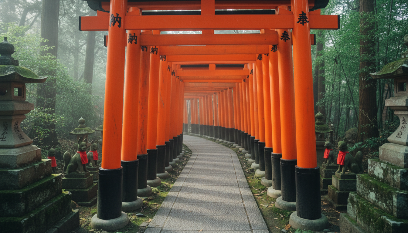 伏見稲荷大社の鳥居は約1万基、千本鳥居だけなら約800基