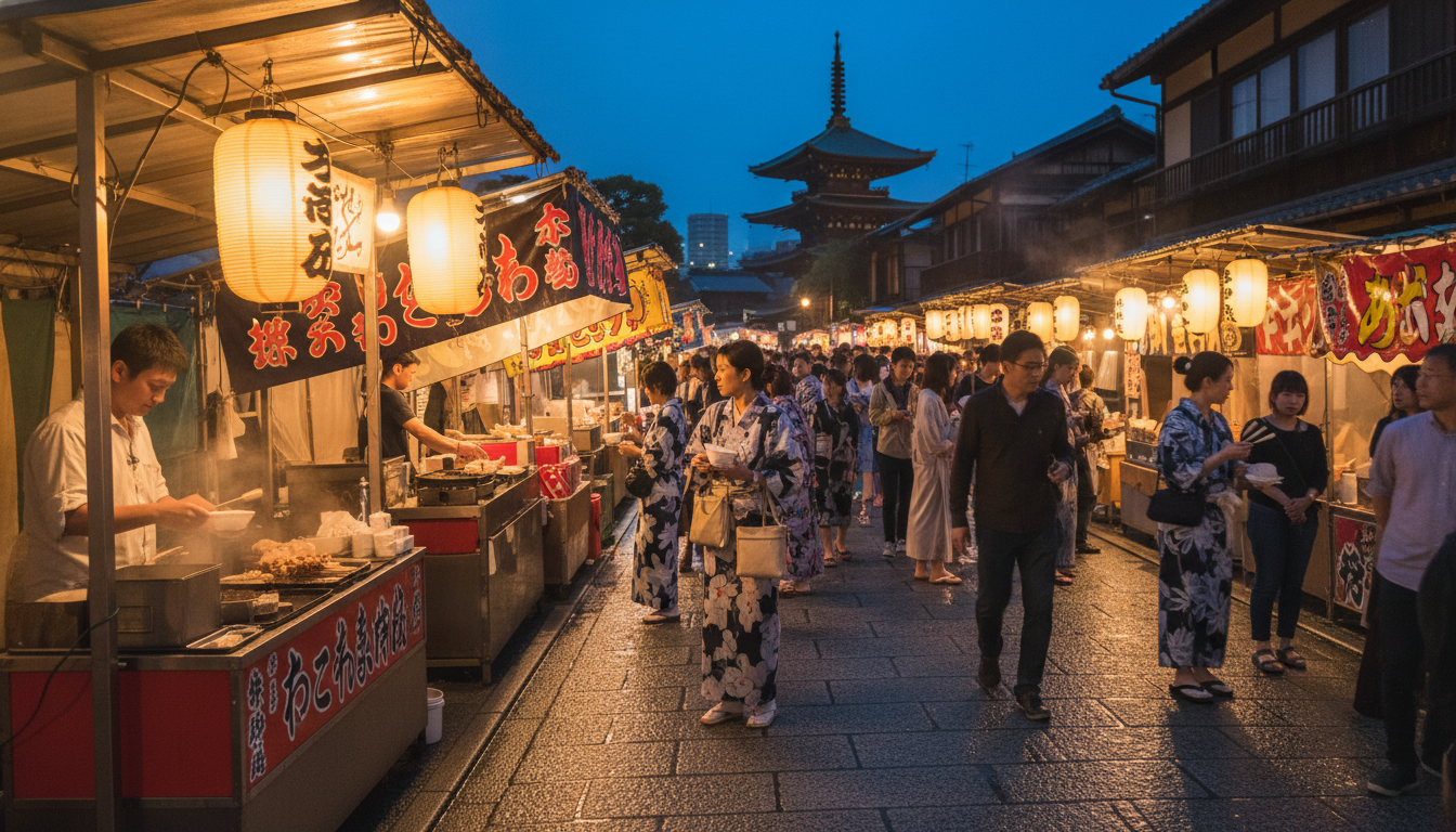 祇園祭の屋台は16時～23時頃まで営業しています