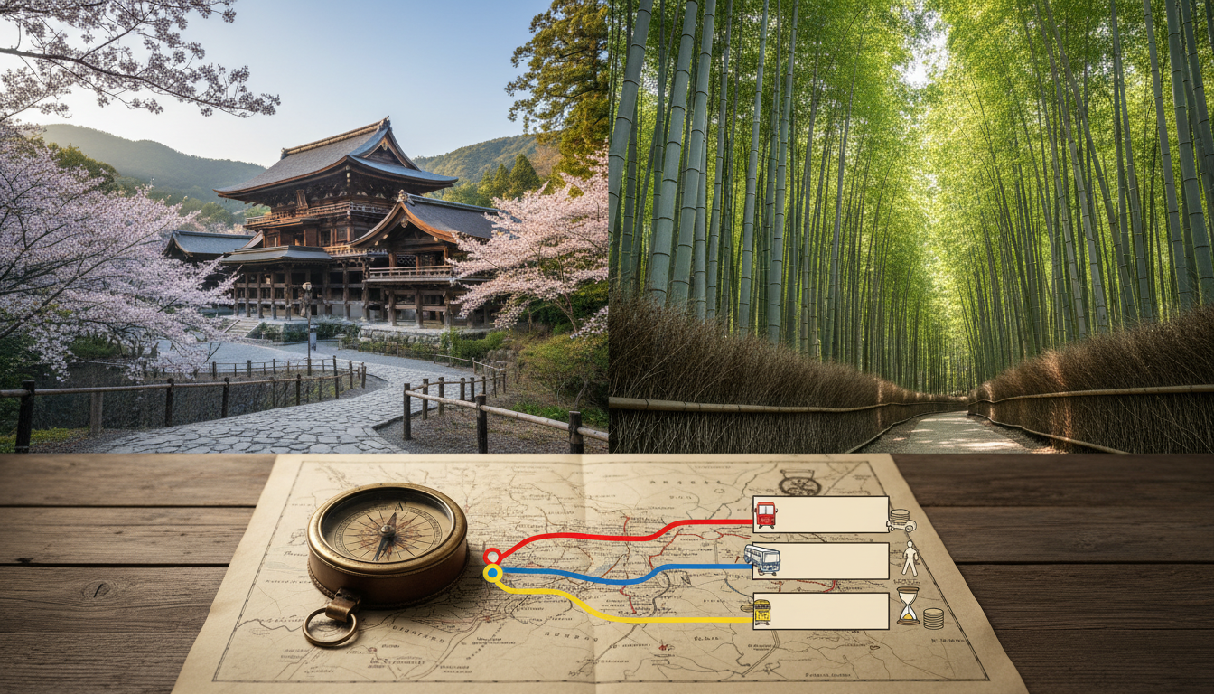 清水寺から嵐山への行き方は3パターンから選べます