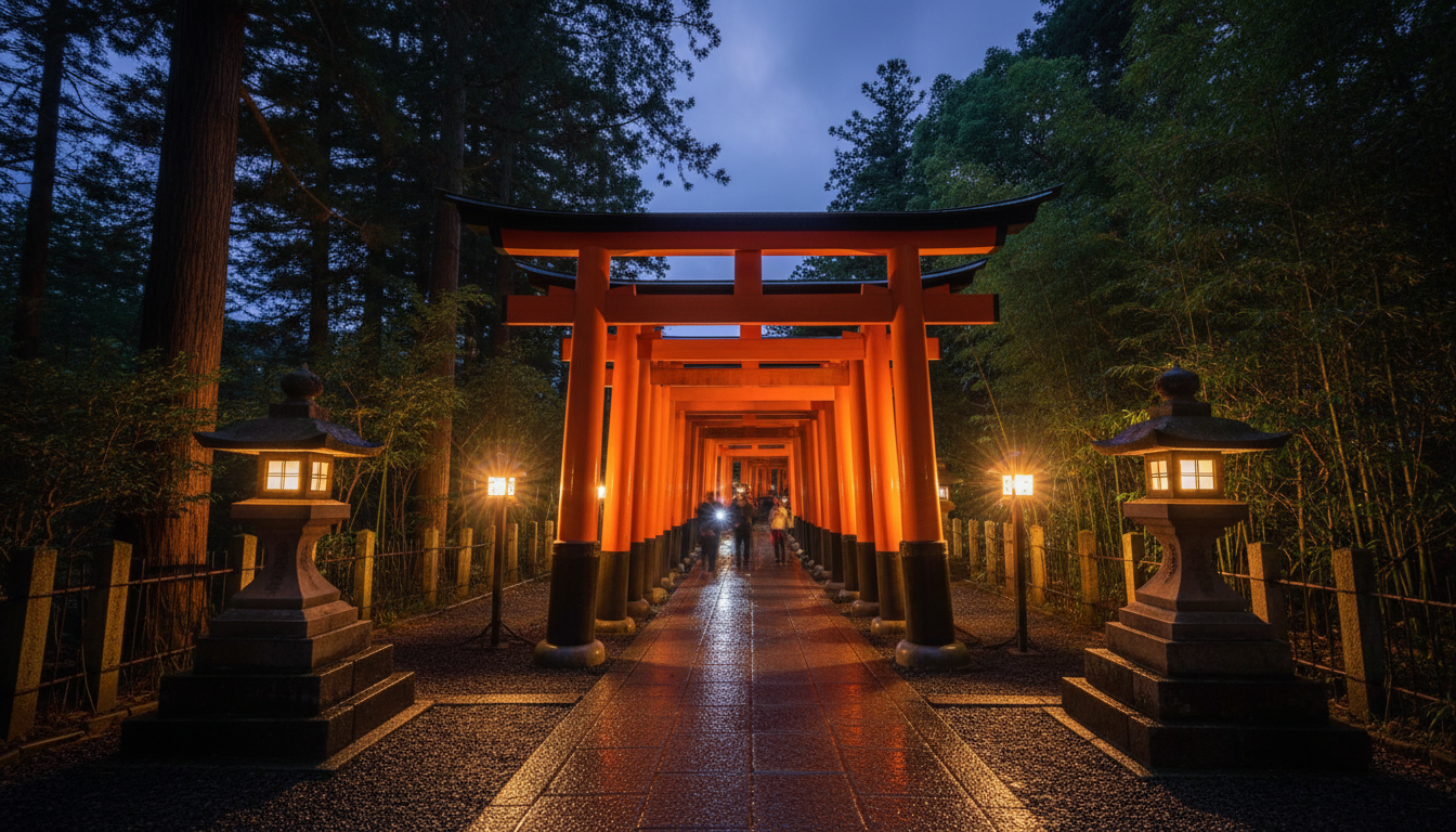 夜の伏見稲荷大社は準備と範囲を絞れば楽しめる