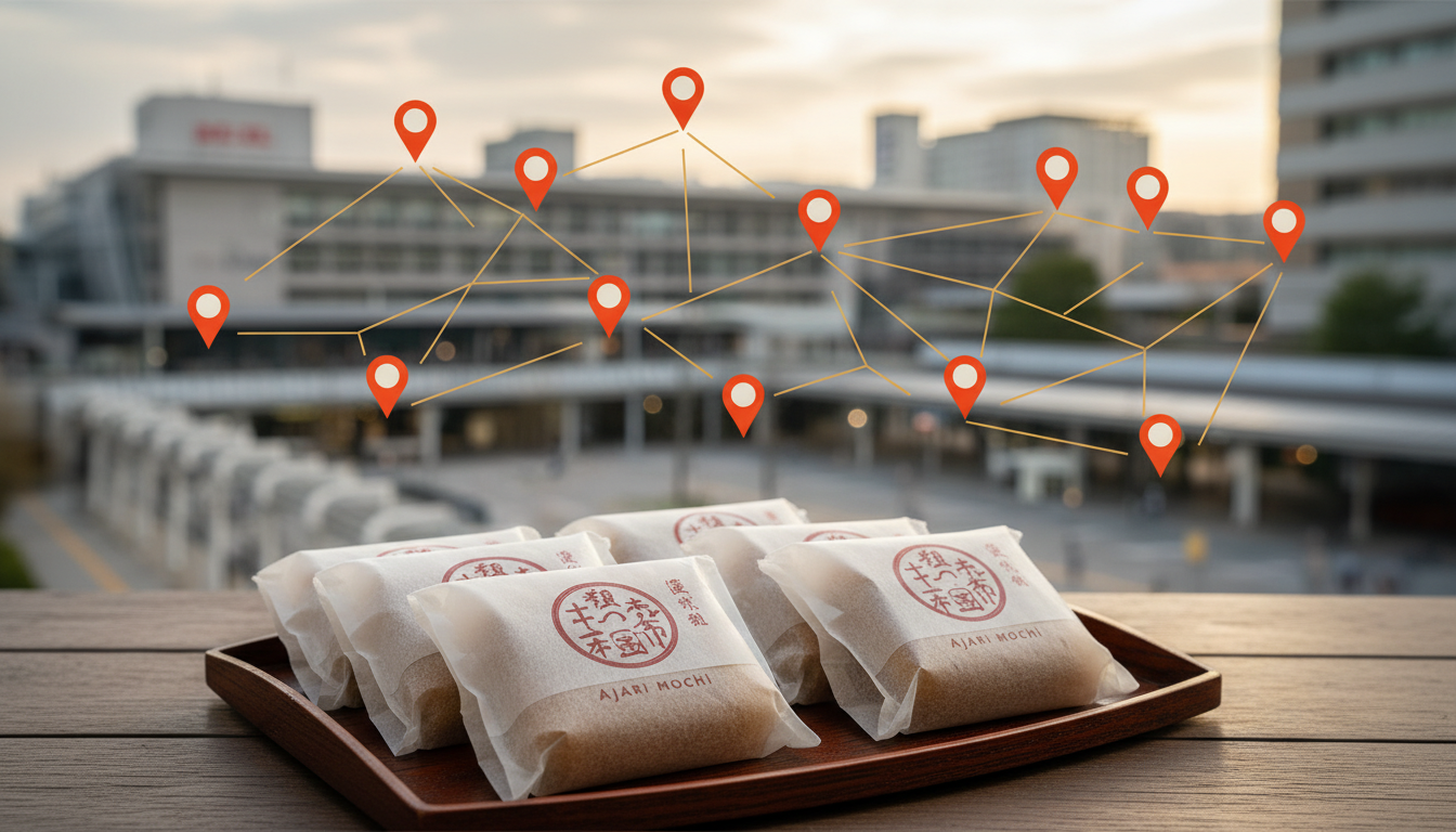 京都駅の阿闍梨餅売り場は主に八条口エリアに集中しています