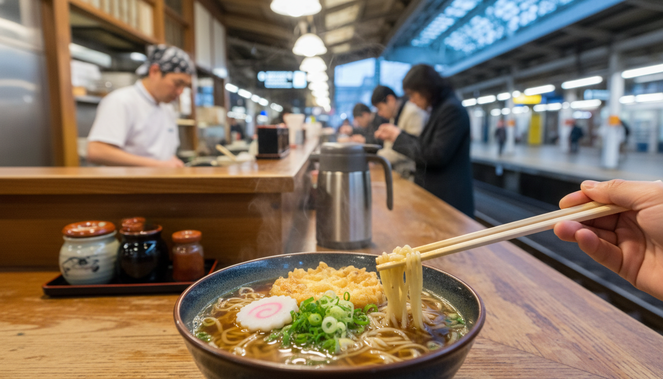 京都駅の立ち食いそばは時短・安い・美味しいの三拍子