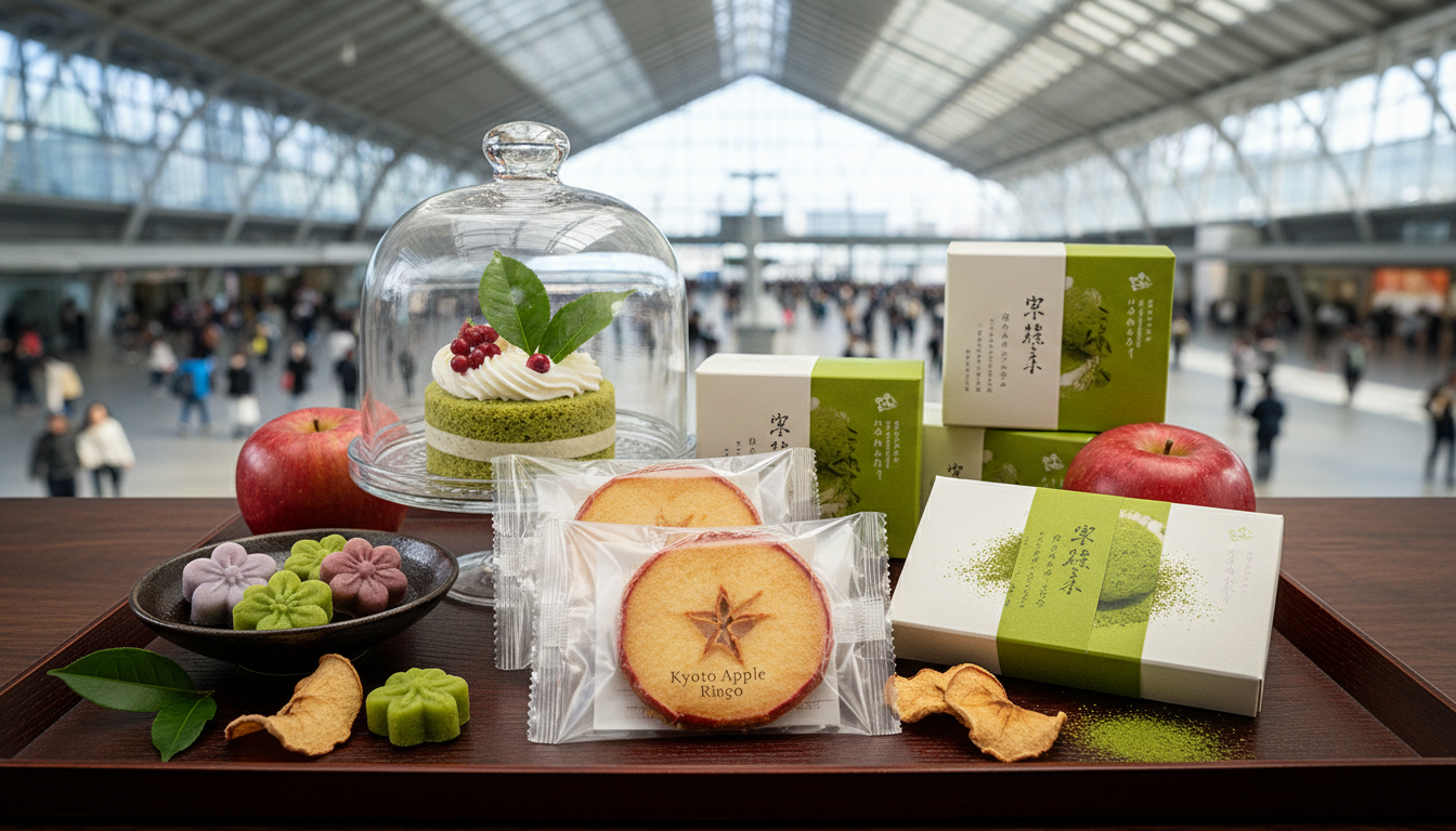 京都駅限定のお土産お菓子は宇治抹茶や紅玉りんごを使った特別な逸品です