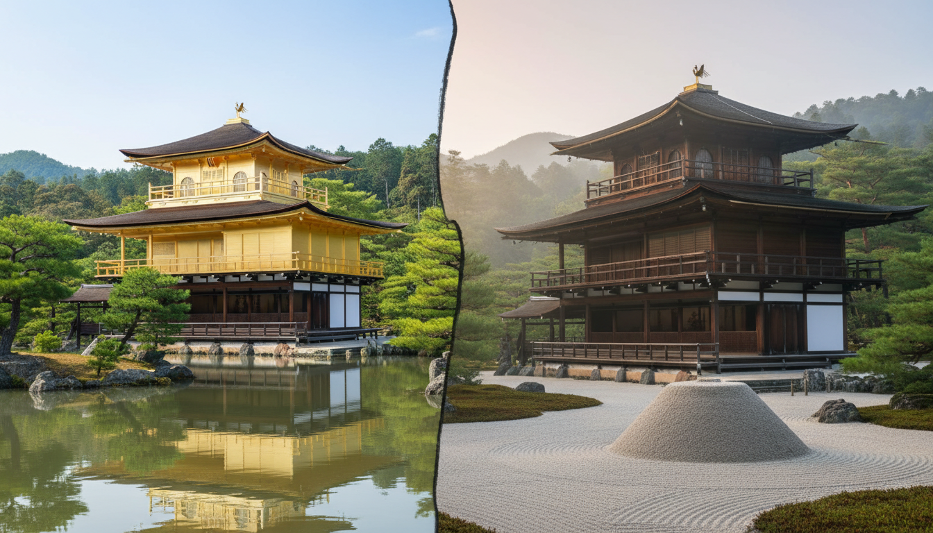 金閣寺と銀閣寺は根本的に異なる文化の象徴