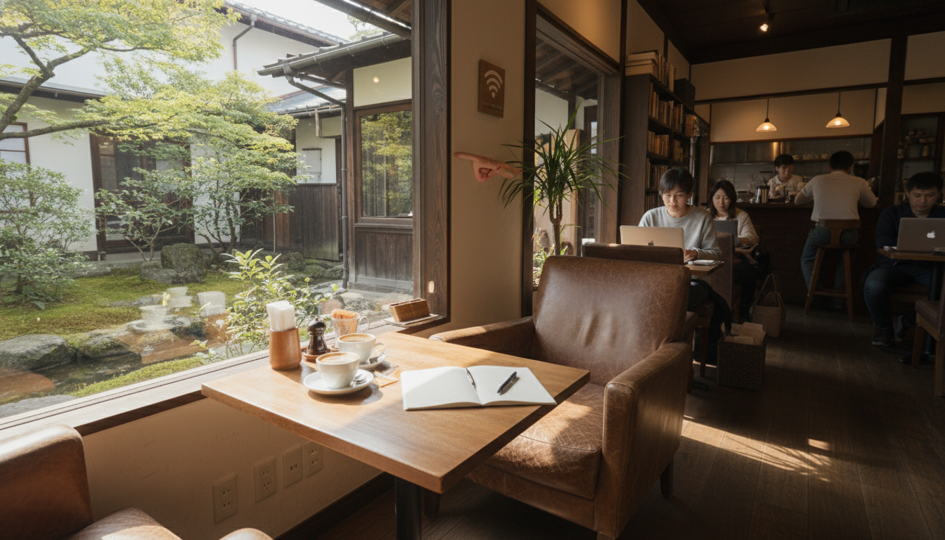 京都で長居できるカフェは電源・Wi-Fi完備の店舗が狙い目です