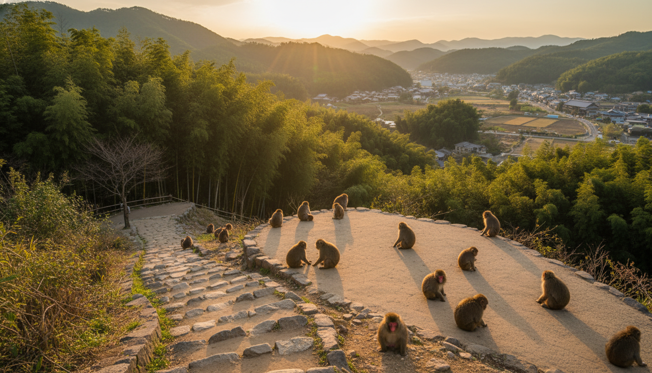 嵐山モンキーパークの所要時間は最低60分、ゆったりなら90〜120分