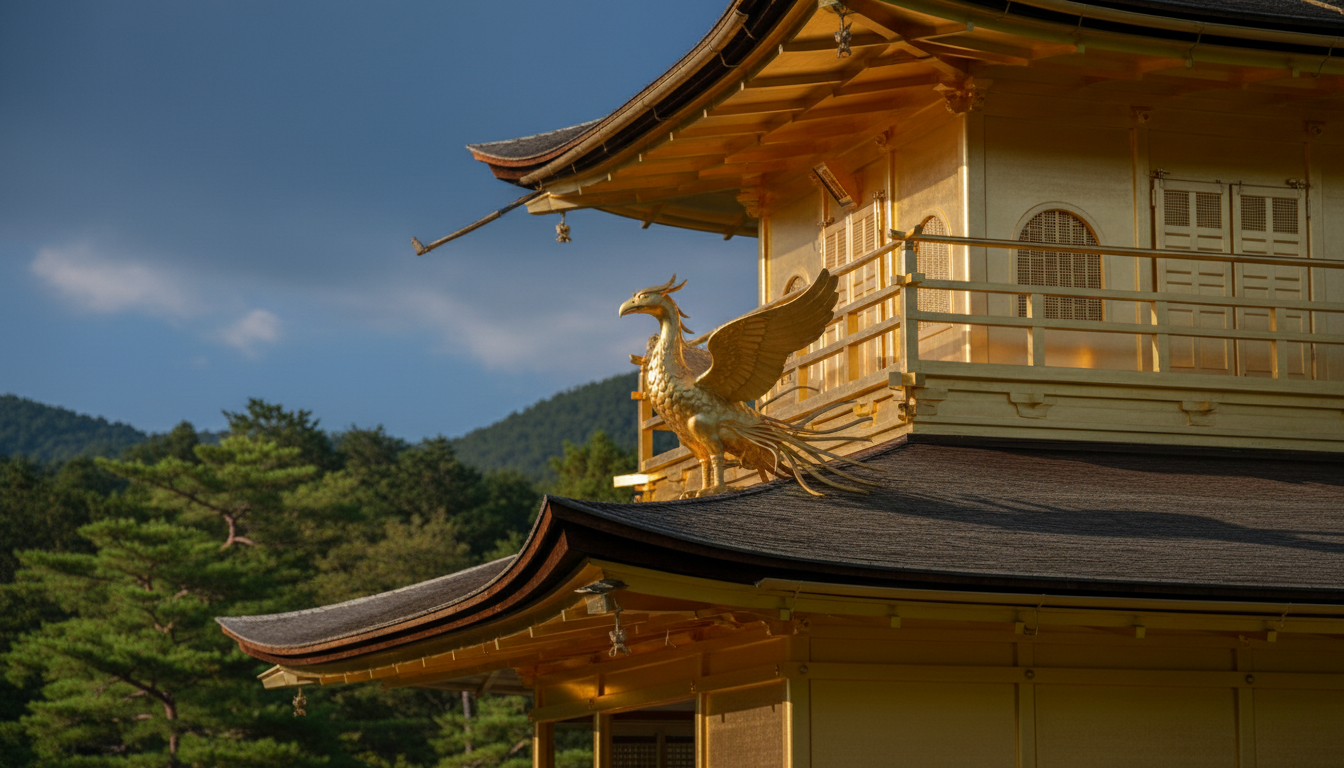 金閣寺の鳳凰は永遠の命と平和を象徴する伝説の霊鳥