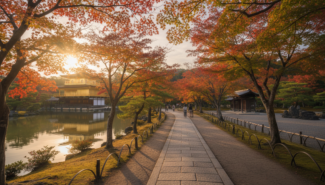 金閣寺から龍安寺までの徒歩時間と距離