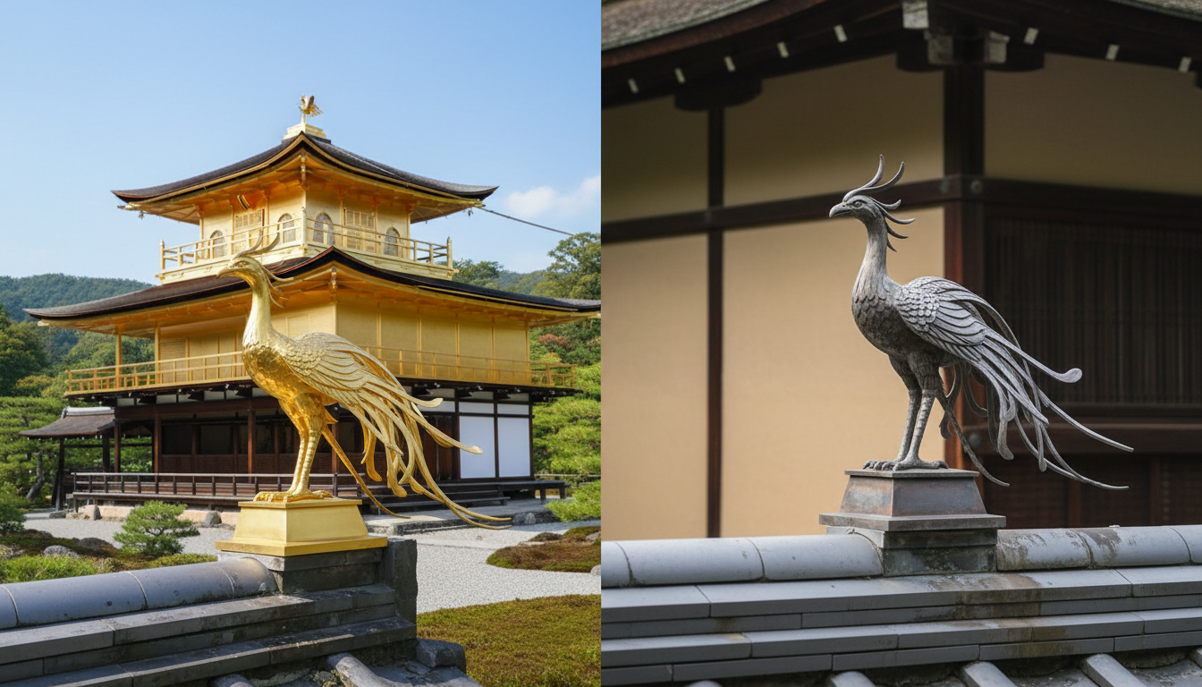 金閣寺と銀閣寺の鳳凰の違いは？美しき屋根飾りに秘められた意味を解説！