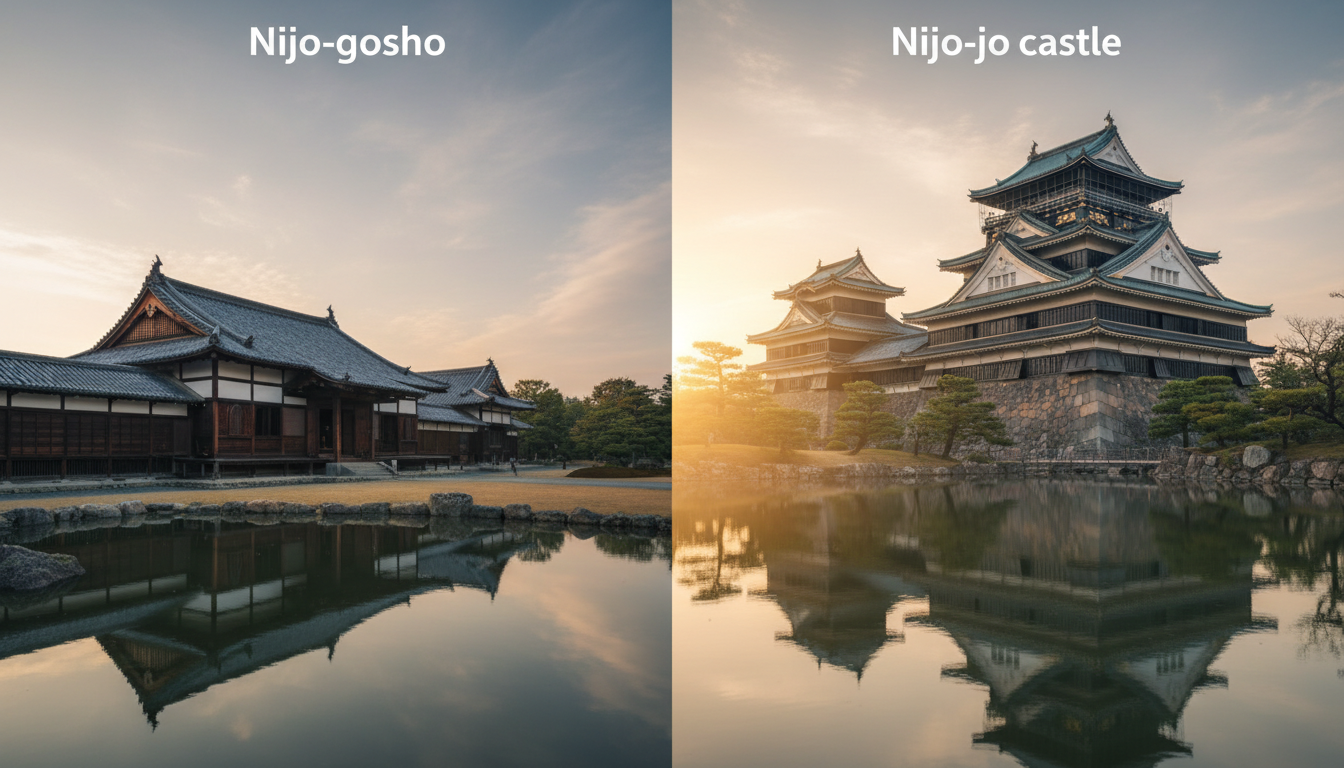 二条御所と二条城の違いは建築目的と時代が異なります