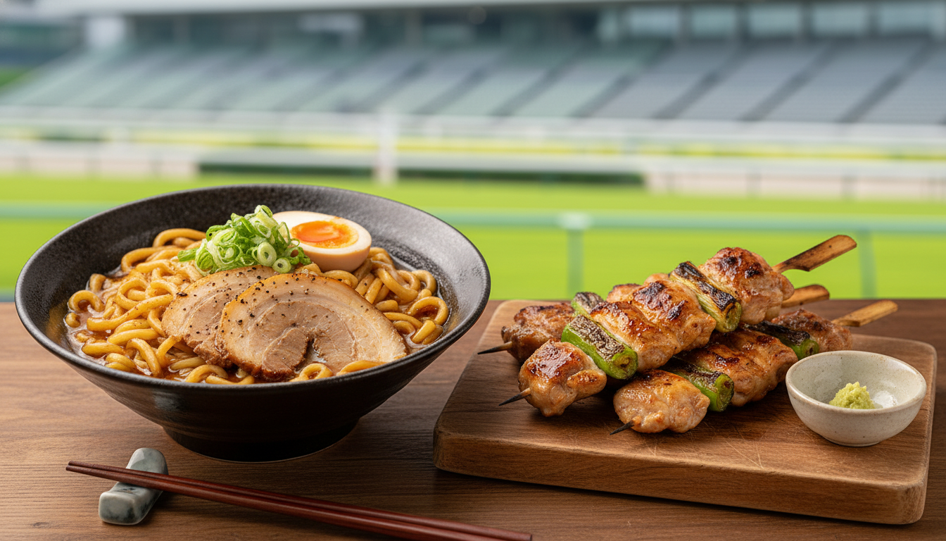 京都競馬場グルメのおすすめは背油ラーメンと山科地鶏
