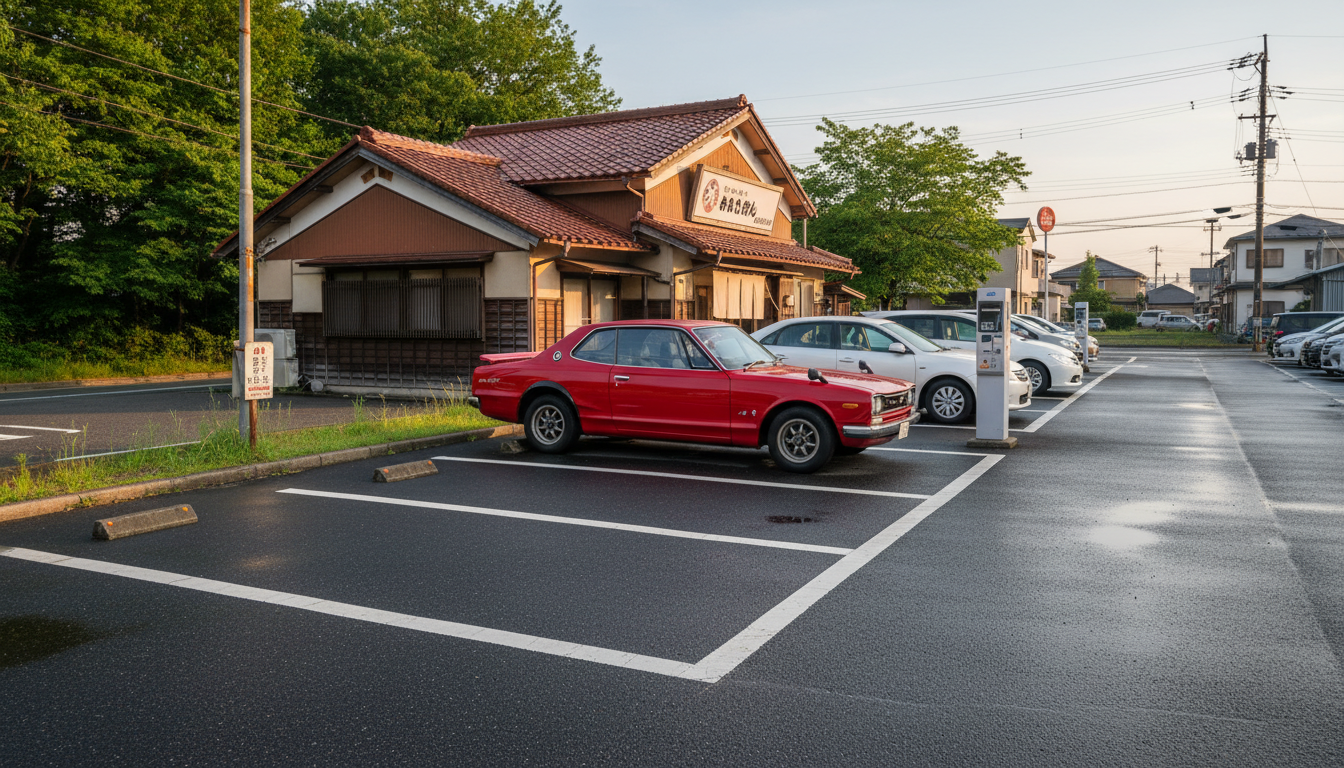 マルシン飯店には専用駐車場が1台分あります