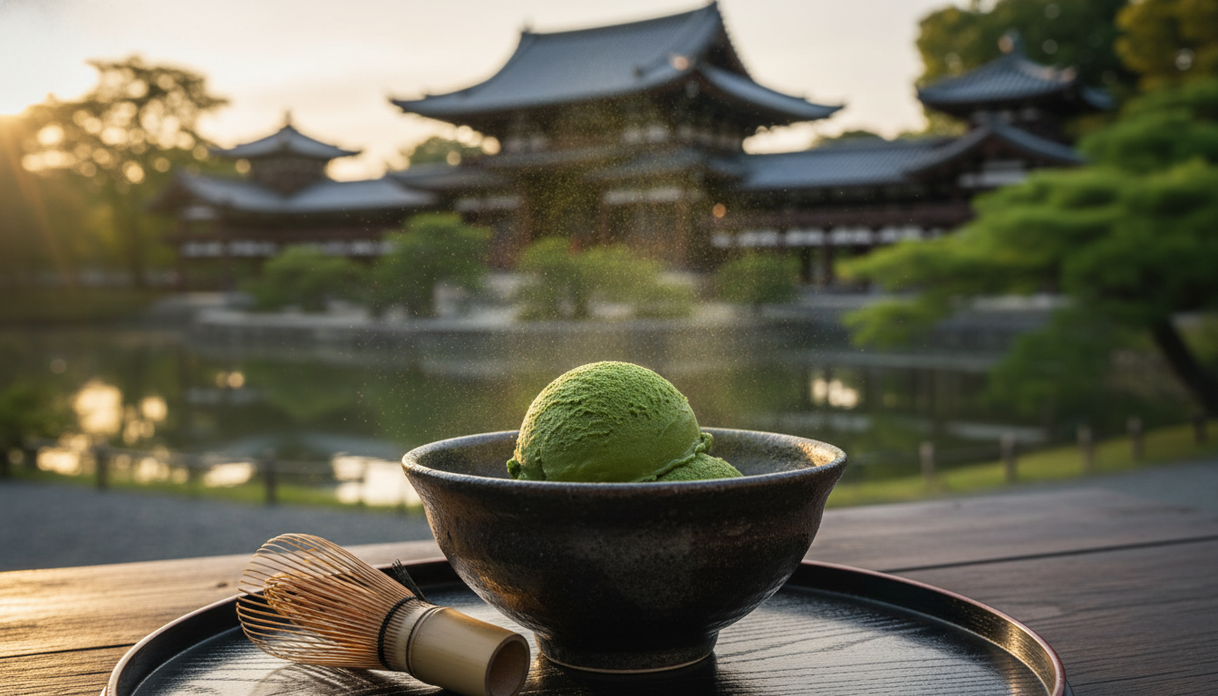 むせる抹茶アイスは「ますだ茶舗」で食べられます