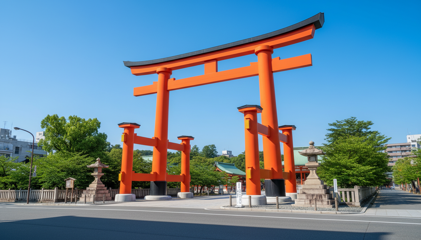 平安神宮の鳥居の高さは約24m
