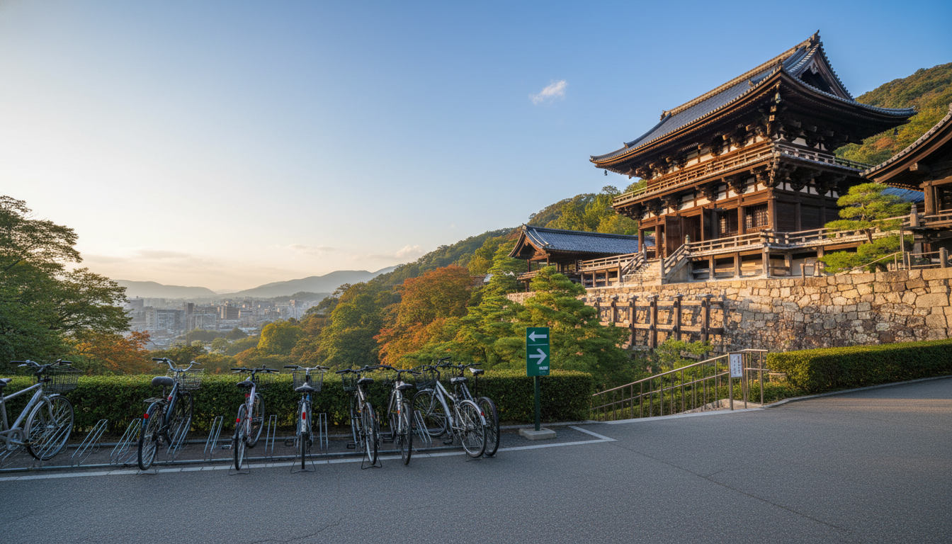 清水寺の境内には公式の駐輪場がありません