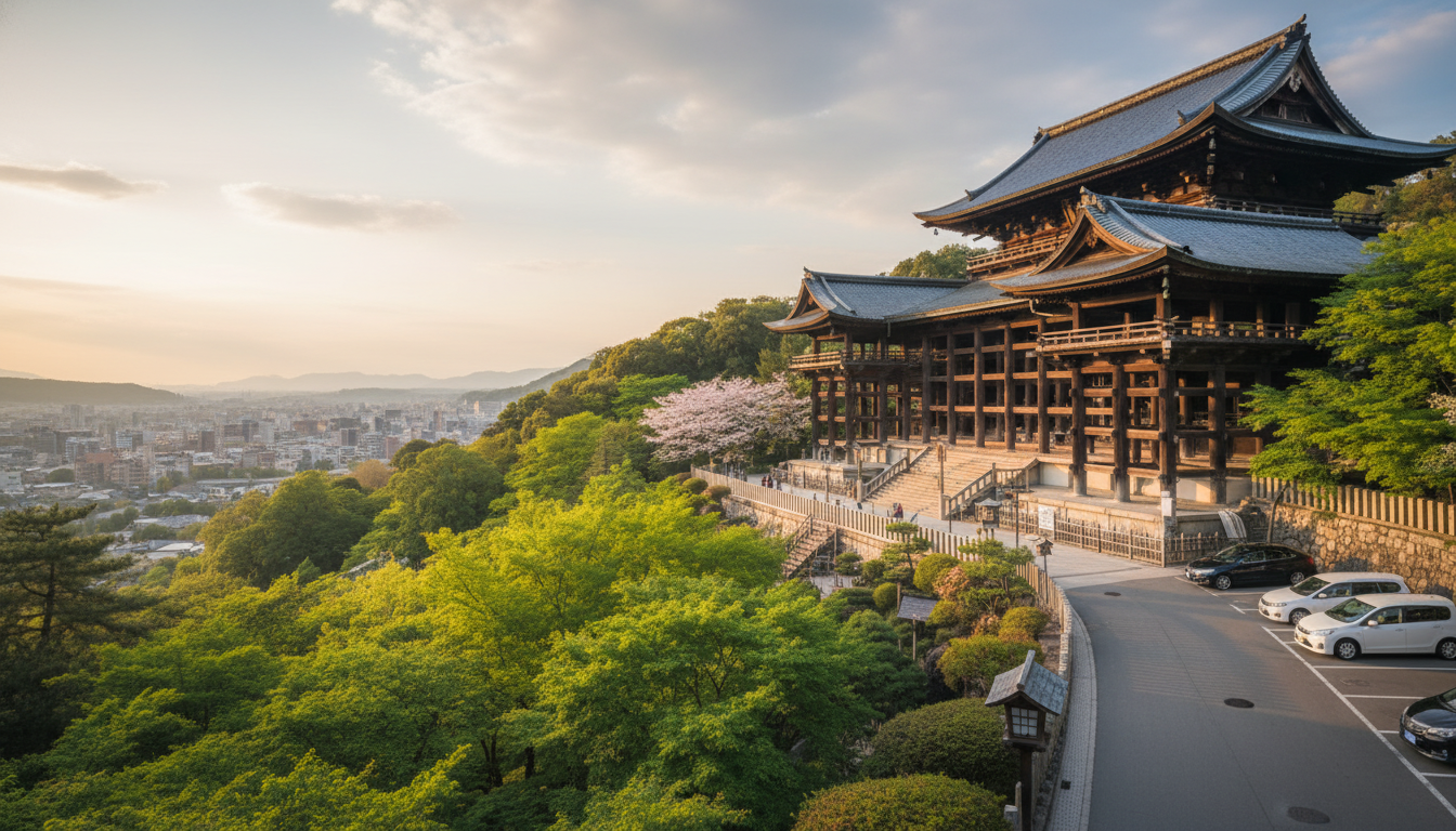清水寺は車で境内のすぐ近くまでは行けません